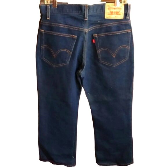 Mens Levi's 517 Jeans 32x26 Bootcut Raw Dark Denim Poly Blend Stretch Jeans - Picture 1 of 5